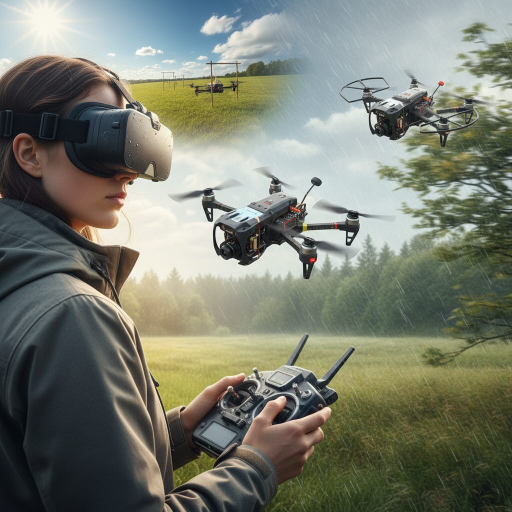 découvrez comment ajuster votre vol fpv en fonction des conditions météorologiques pour assurer sécurité et performance optimale.