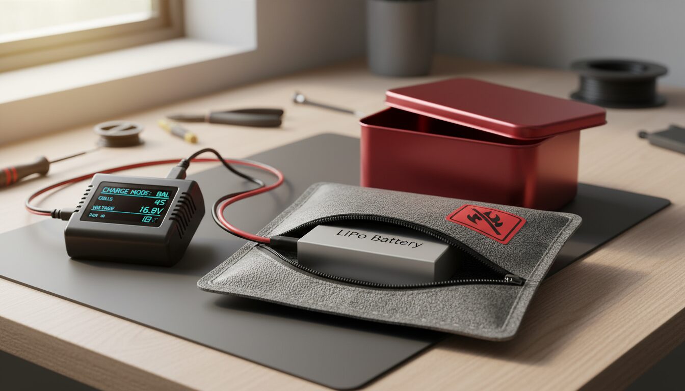 découvrez les meilleures pratiques pour le chargement et le stockage sécurisés des batteries lipo afin d'assurer leur durabilité et votre sécurité.