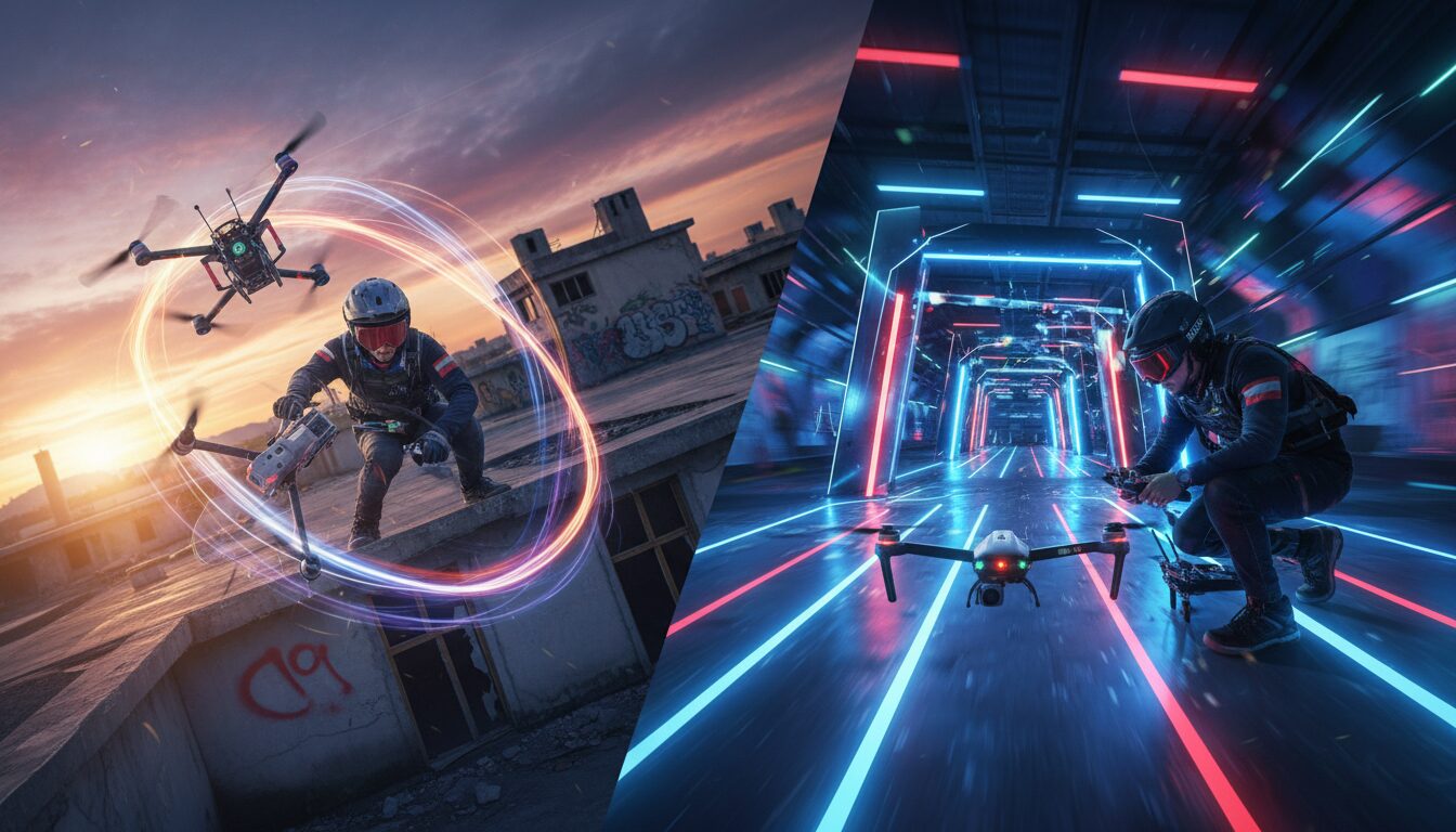 découvrez notre comparatif entre le pilotage freestyle et racing pour choisir l'expérience qui correspond le mieux à vos envies et votre style de pilotage.