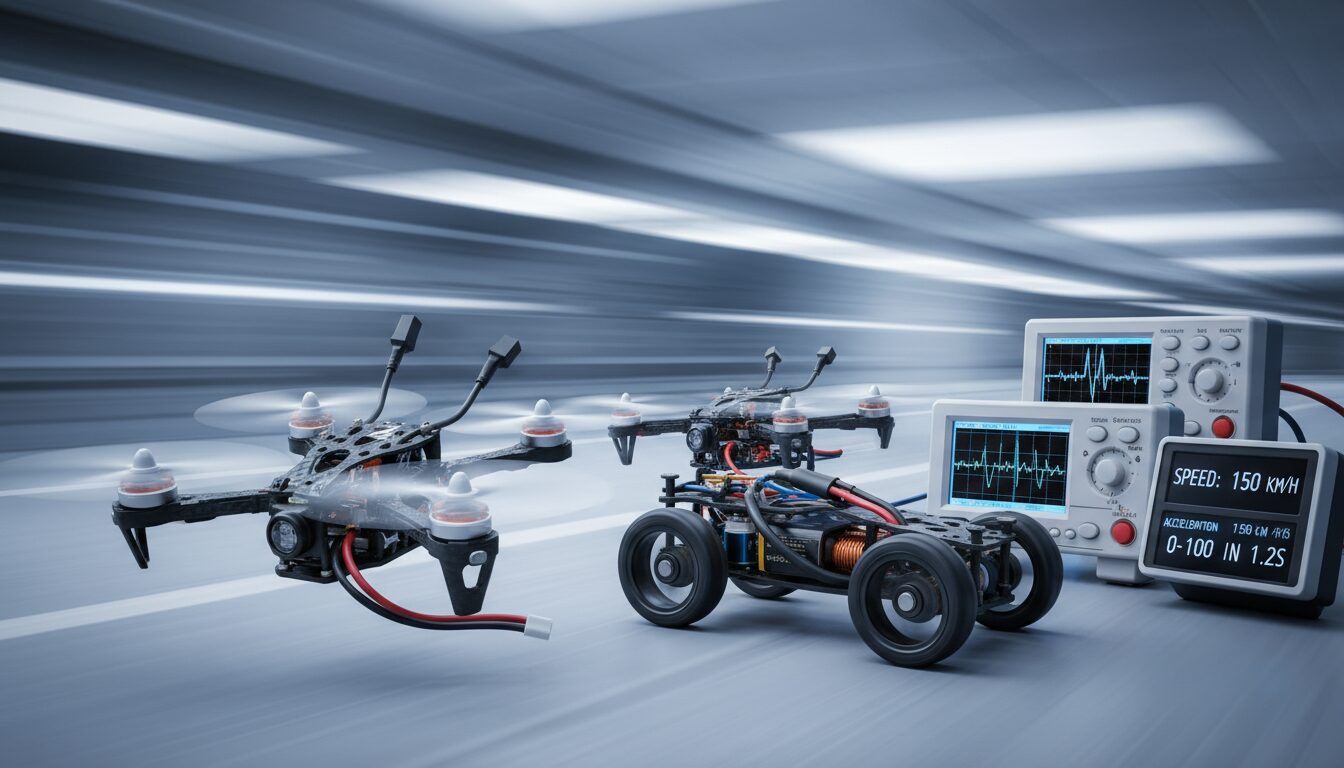 découvrez comment les tests de moteurs brushless influencent la vitesse et la maniabilité pour optimiser les performances de vos appareils.