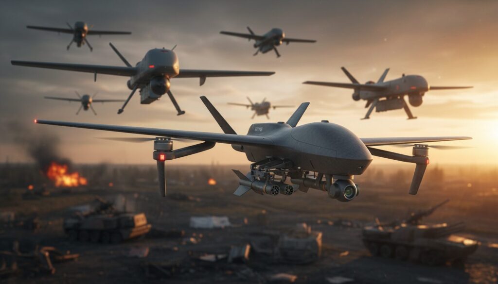 analyse du rôle du drone sting dans le conflit en ukraine et son affrontement contre les redoutables drones shahed russes, entre innovation technologique et défis militaires.