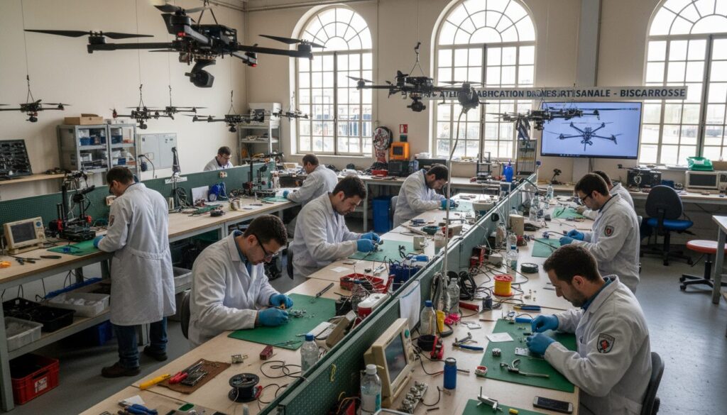 découvrez comment le 17e régiment d'artillerie de biscarrosse mise sur une fabrication artisanale de drones pour allier réactivité et efficacité sur le terrain.