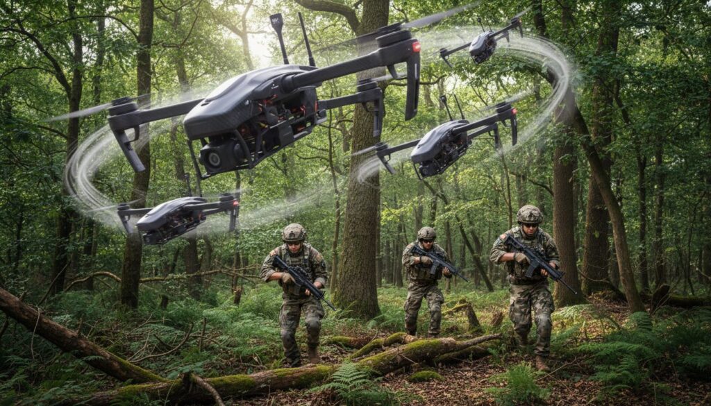 découvrez comment les drones fpv révolutionnent les opérations de l'armée française en alliant rapidité et visibilité sur le terrain. courir oui, se cacher, impossible !