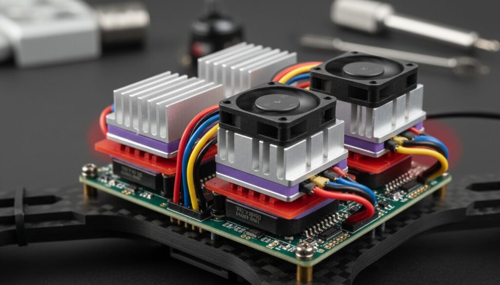 découvrez une analyse approfondie de la gestion thermique des esc pour drones fpv racing, essentielle pour optimiser les performances et prévenir la surchauffe en course.