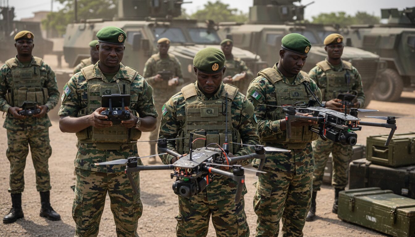 afrique proforce fournit aux forces spéciales nigérianes des drones fpv de pointe pour renforcer leurs capacités opérationnelles et assurer une surveillance efficace.