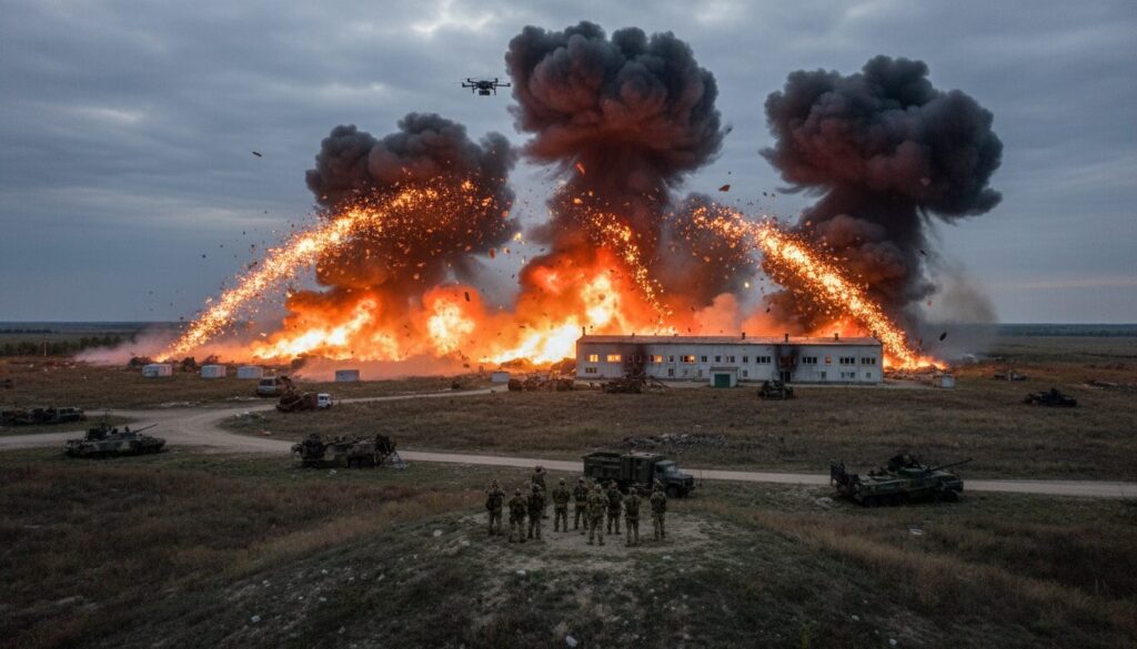 l'ukraine détruit un entrepôt russe contenant 6 000 drones, marquant un coup stratégique majeur dans le conflit en cours.