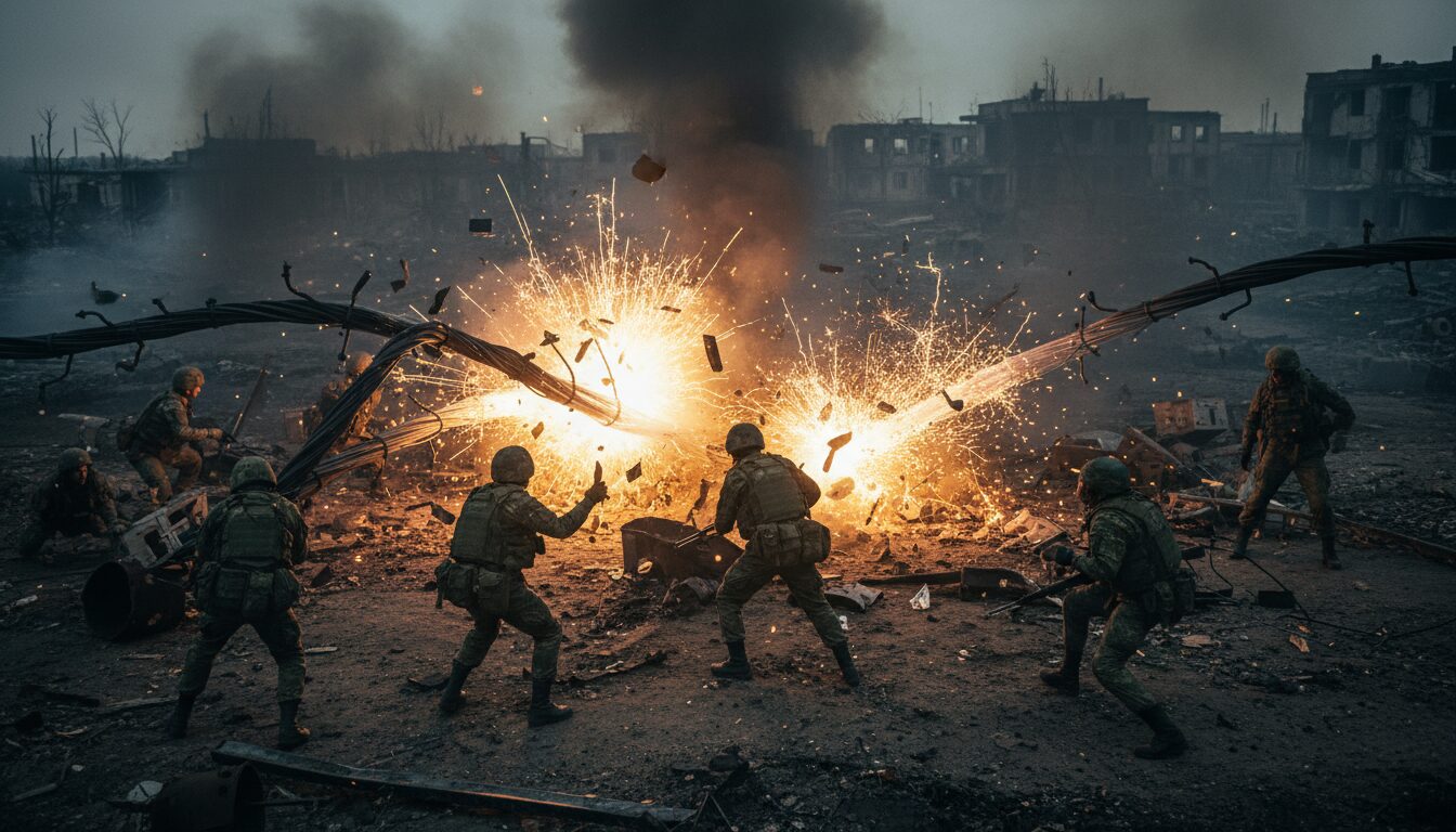 conflit en ukraine : des câbles à fibre optique détournés provoquent des explosions mortelles touchant les soldats russes, bouleversant les stratégies militaires sur le terrain.