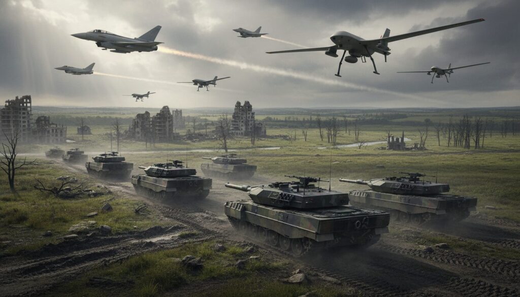 découvrez comment le conflit en ukraine influence la transformation de la stratégie militaire allemande, entre puissance blindée et innovations dans les technologies aériennes.