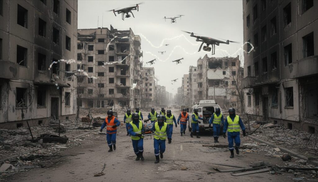découvrez les défis majeurs auxquels font face les humanitaires en ukraine pour évacuer les populations, entre brouilleurs électroniques perturbant les drones et risques mortels sur le terrain.