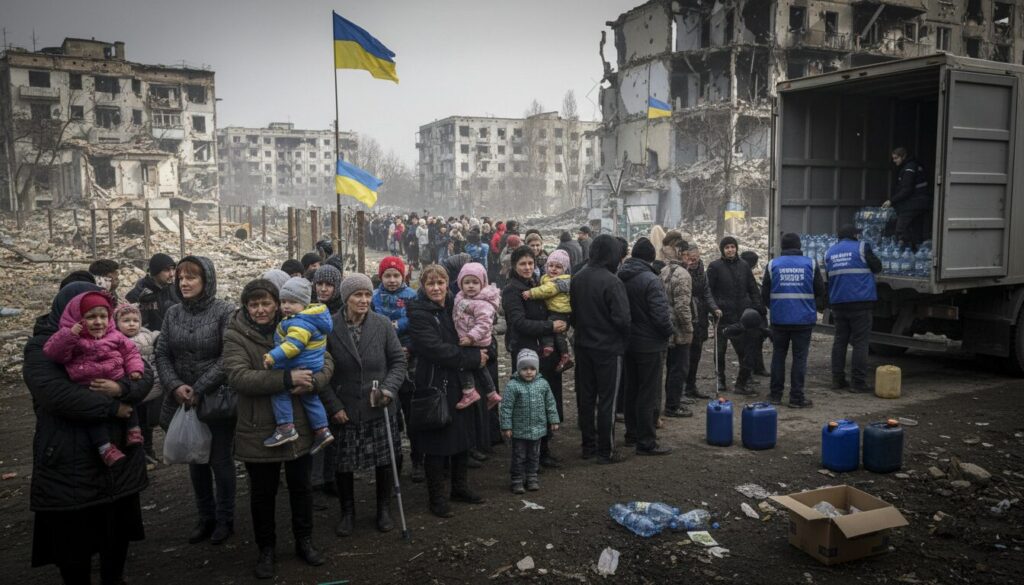 le gouvernement ukrainien alerte sur la grave crise humanitaire à kherson, soulignant l'urgence d'une aide internationale pour soutenir la population en détresse.