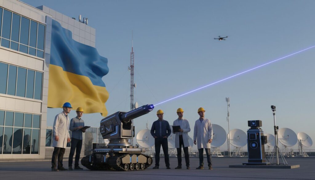 une entreprise ukrainienne innove en développant un laser révolutionnaire capable de neutraliser des drones à une distance de 5 kilomètres, améliorant la sécurité des espaces aériens.