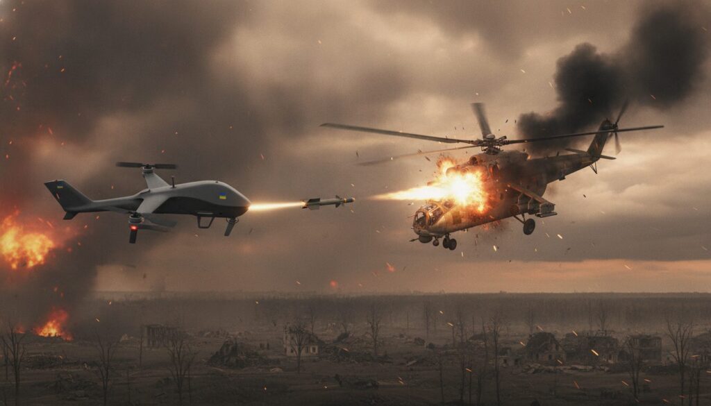 découvrez comment un drone ukrainien a abattu pour la première fois un hélicoptère en plein vol dans le contexte du conflit en ukraine, marquant une étape importante dans les stratégies militaires modernes.