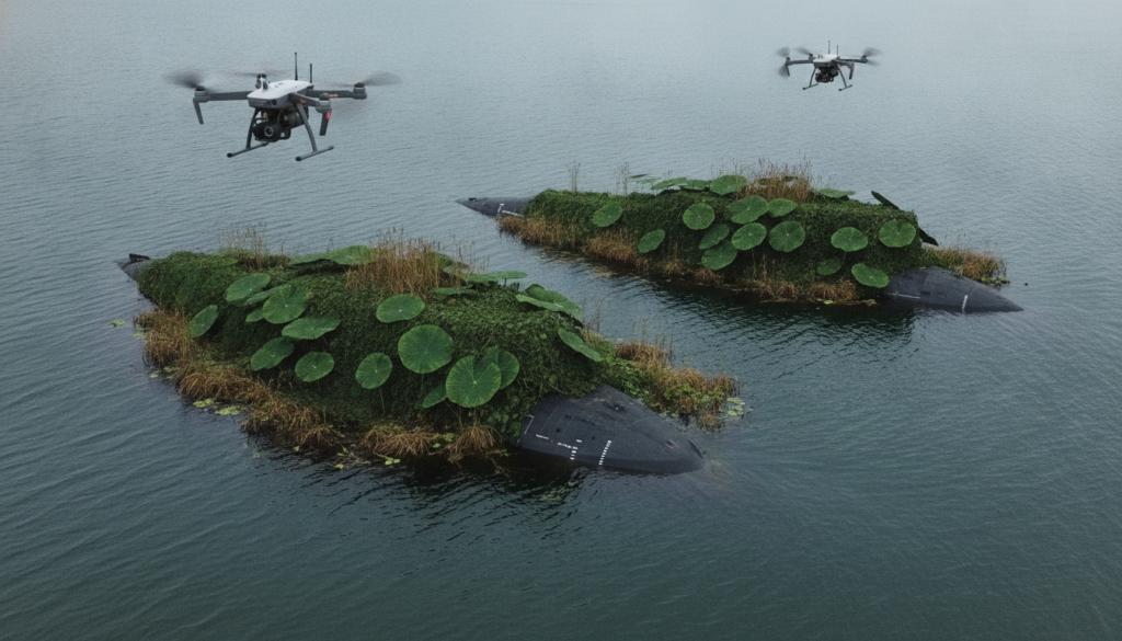 découvrez comment la russie cache ses sous-marins sous des structures ingénieuses pour les protéger des drones fpv dans le contexte du conflit en ukraine.