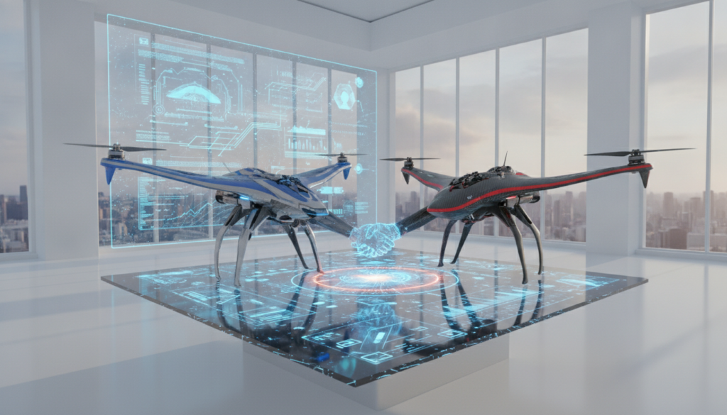 drone volt et tonner drones annoncent un protocole stratégique visant à renforcer leur collaboration et à innover ensemble dans le domaine des drones.