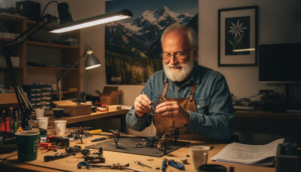 découvrez le parcours unique et inspirant de franck moissonnier en savoie, ancien passionné devenu fabricant de ses propres drones, alliant innovation et savoir-faire artisanal.