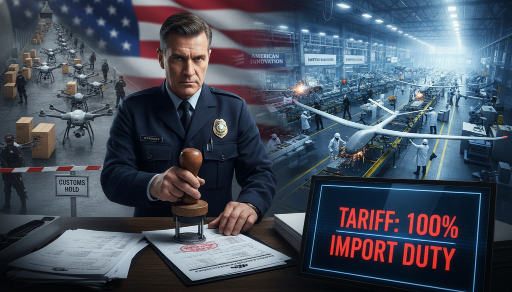 washington instaure des taxes douanières allant jusqu'à 100 % sur les drones chinois et annonce des investissements massifs pour revitaliser son industrie nationale.